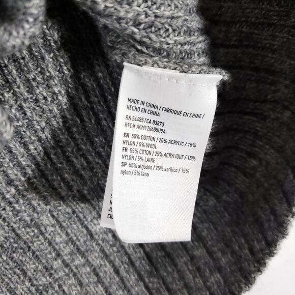 American Eagle Cardigan Womens Size XS Gray Long Sleeve Wool Blend Sweater Top - Picture 5 of 6